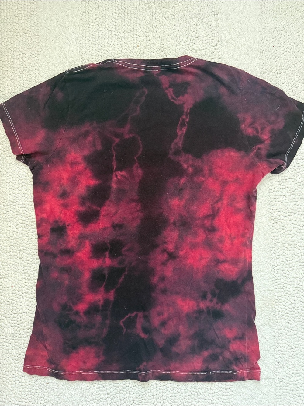 Iron Maiden Women's Tie-Dye Graphic Tee in Black & Burgundy - Picture 5 of 7